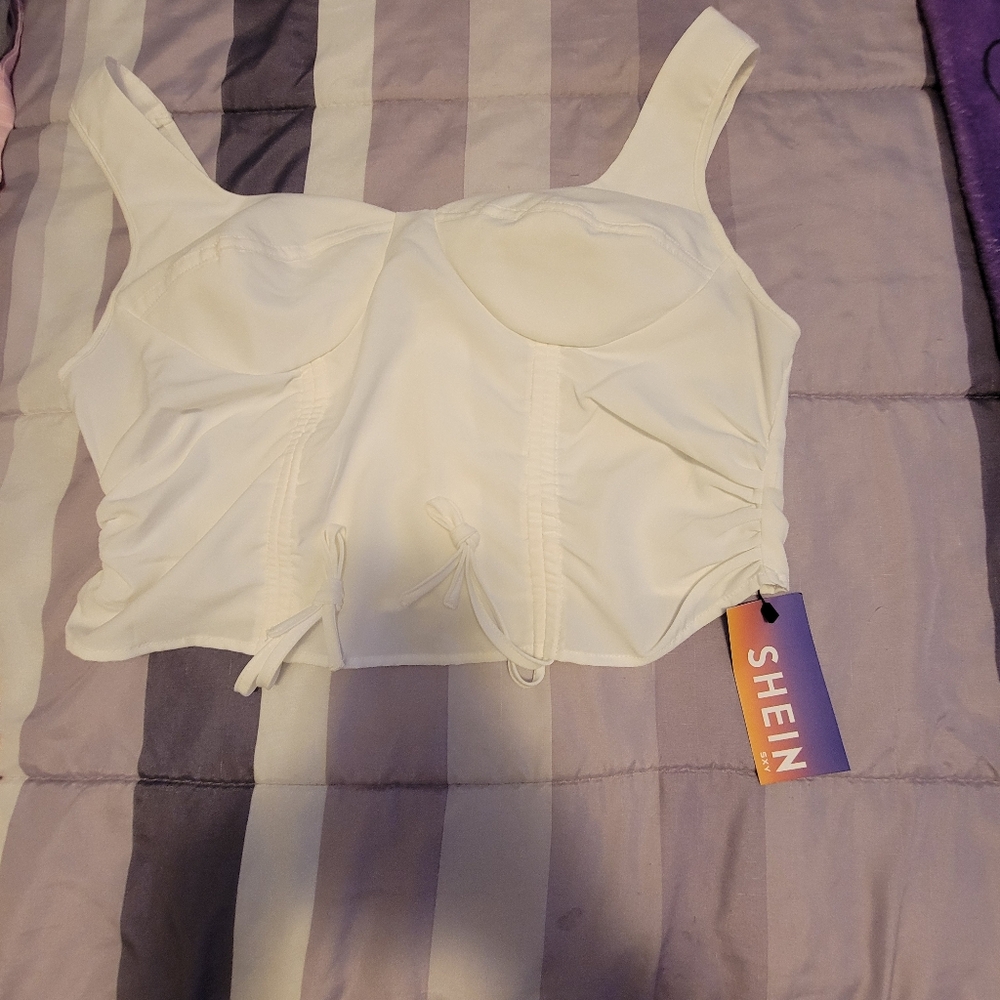 White crop top